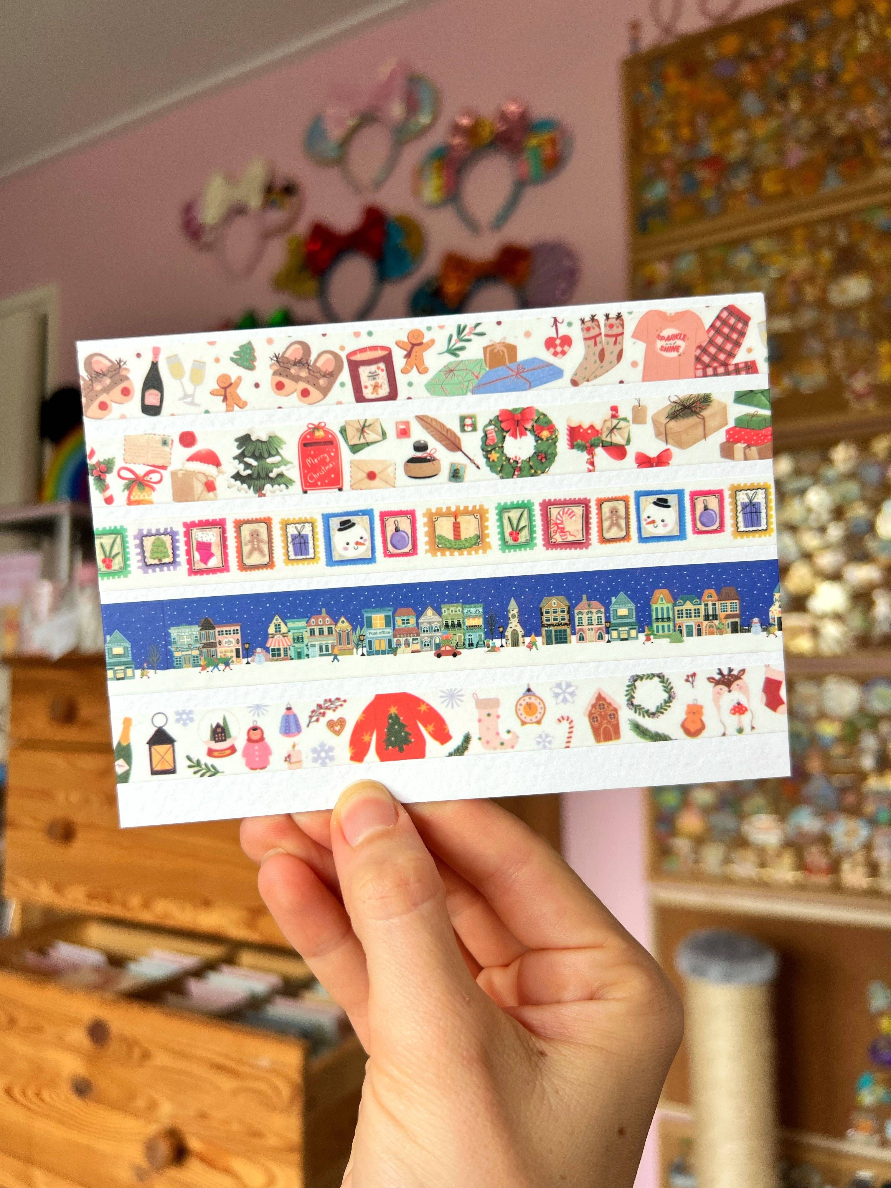 Washi-tape decemberstempels