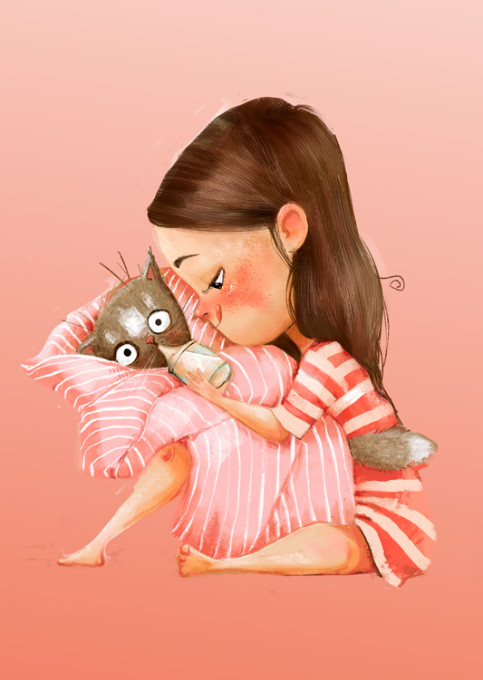 Fluffy Hugs: Kitten | Kaart Fripperies