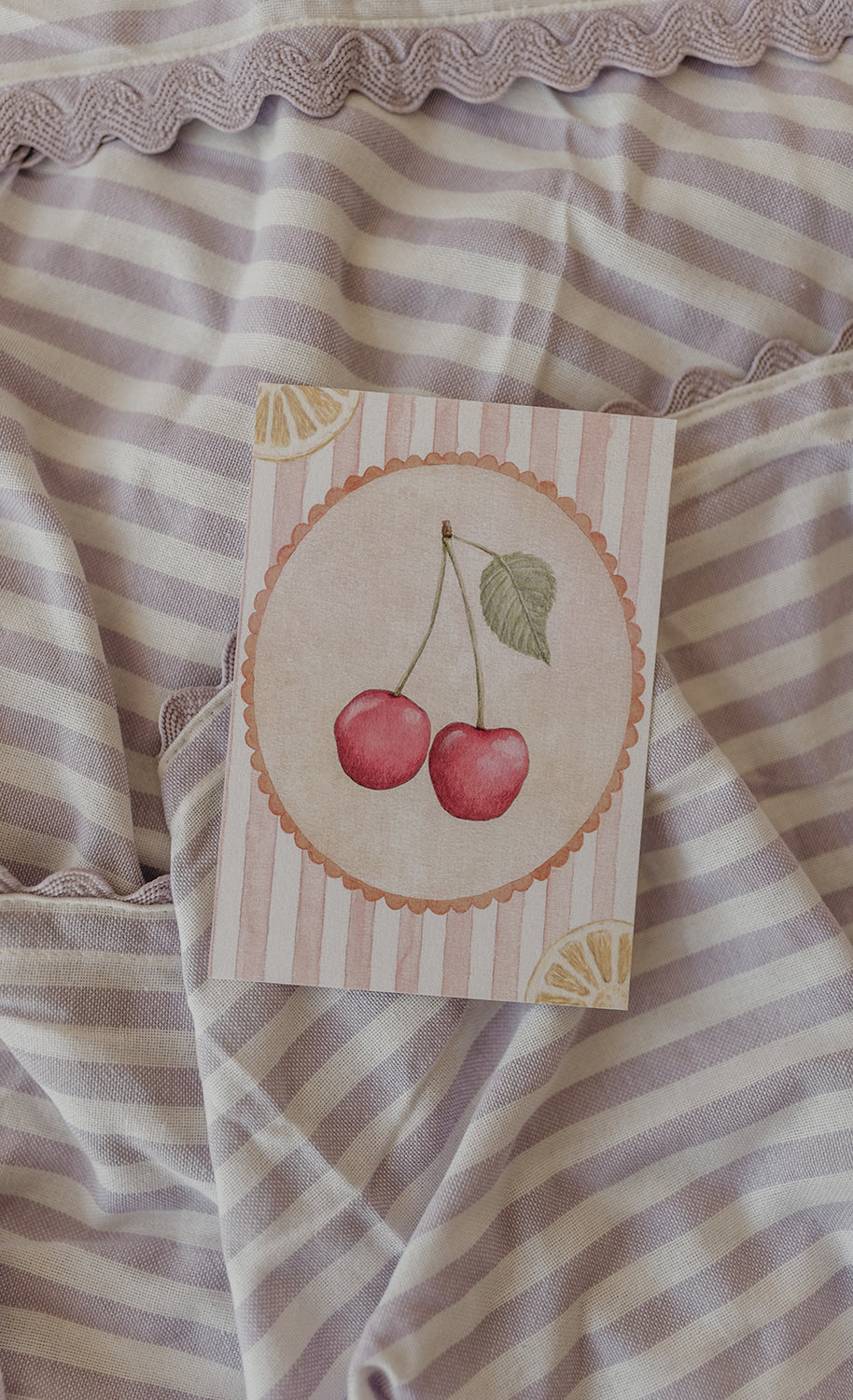 Ansichtkaart kersen met citroenen | Kaart Appeloogje