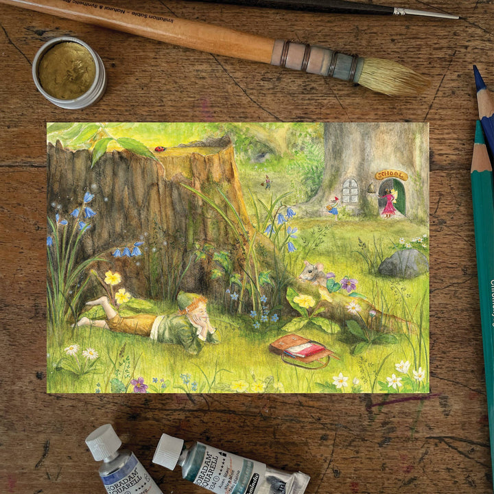 Lente in het bos | Kaart Mhairi Hellbrandt Illustration