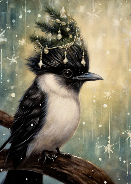 Mystical Christmas Animals: Vogel | Kaart Fripperies