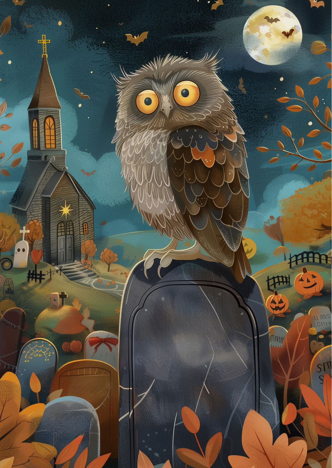 Sweet Halloween: Uil | Kaart Fripperies