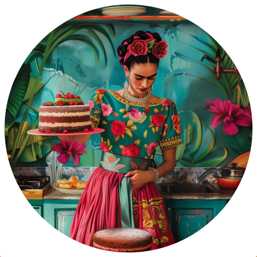 Frida Kahlo: Baking Day | Sluitstickers 10st.