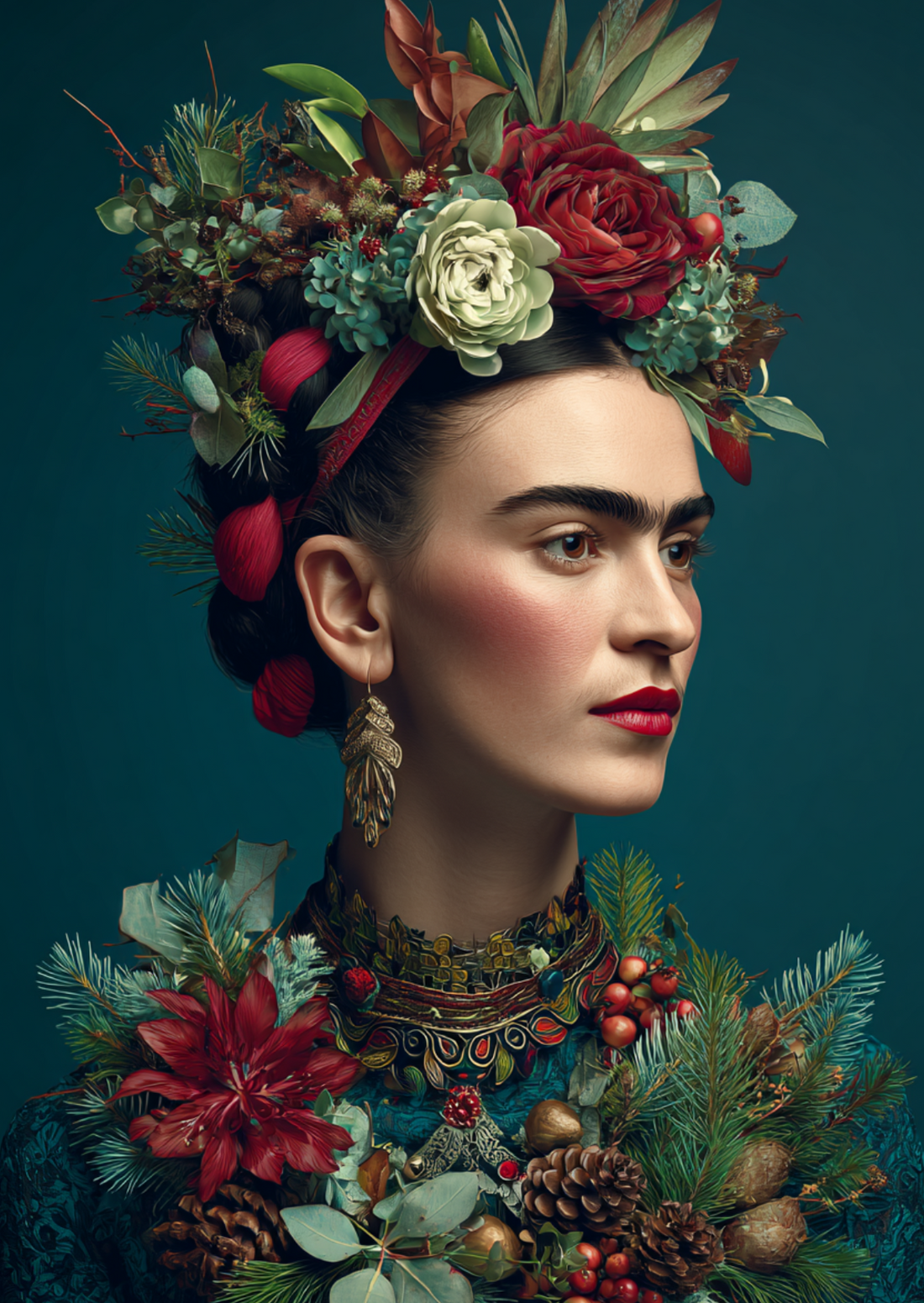 Frida Kahlo: Winter flowers | Kaart Fripperies
