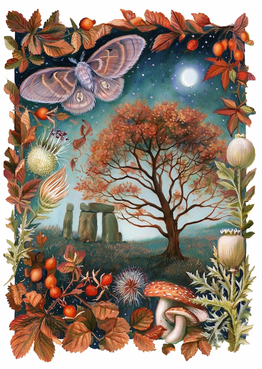 Stonehenge Nature: Nachtvlinder | Kaart Fripperies