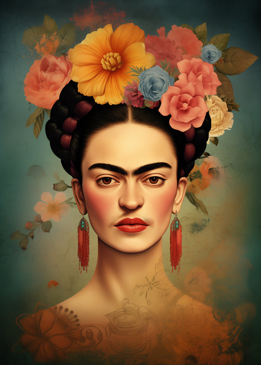 Frida Kahlo: Vintage-Porträt | Kartenfirlefanz