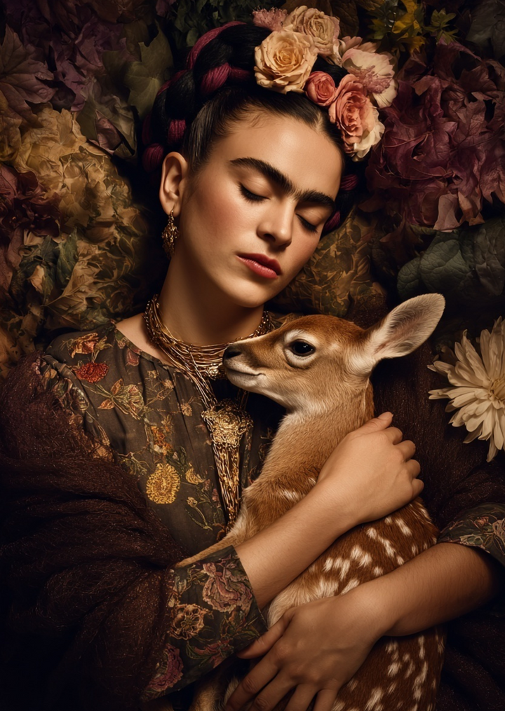 Frida Kahlo: Deer Embrace | Kaart Fripperies
