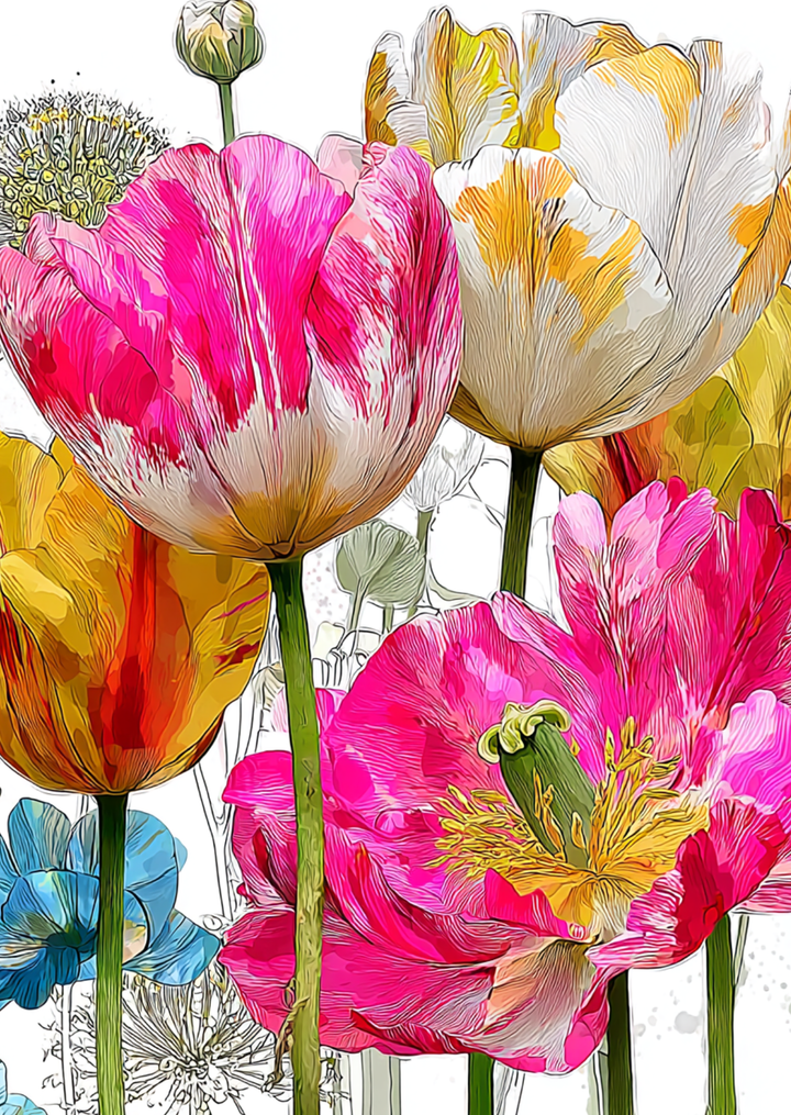 Happy Flowers NO. 4 | Kaart Fripperies