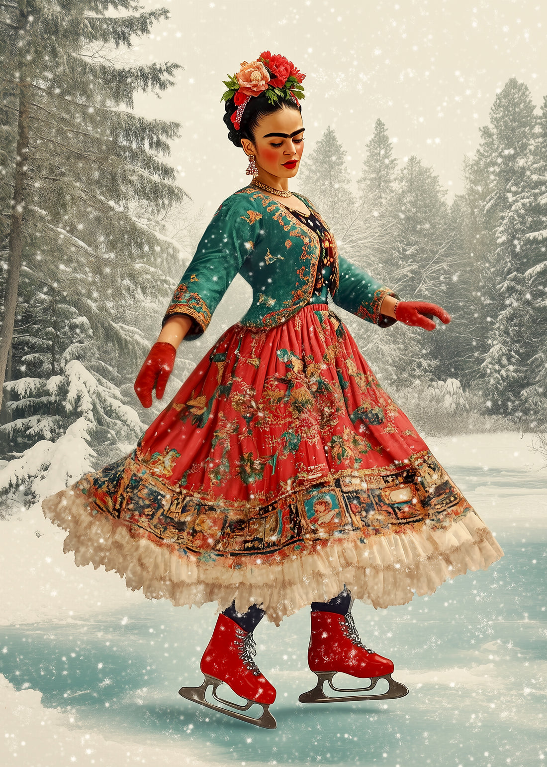 Frida Kahlo: Ice Skating | Kaart Fripperies