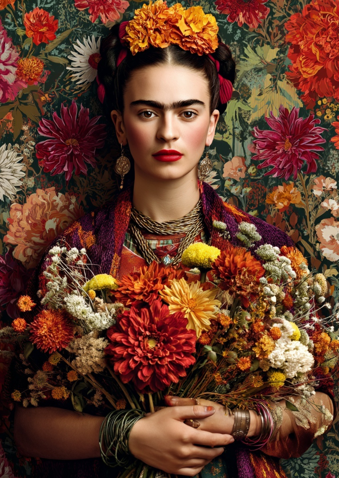 Frida Kahlo: Autumn bouquet | Kaart Fripperies