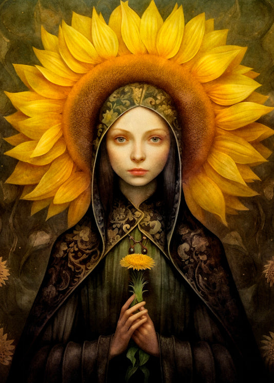 Flower Madonna's: Yellow | Kaart Fripperies