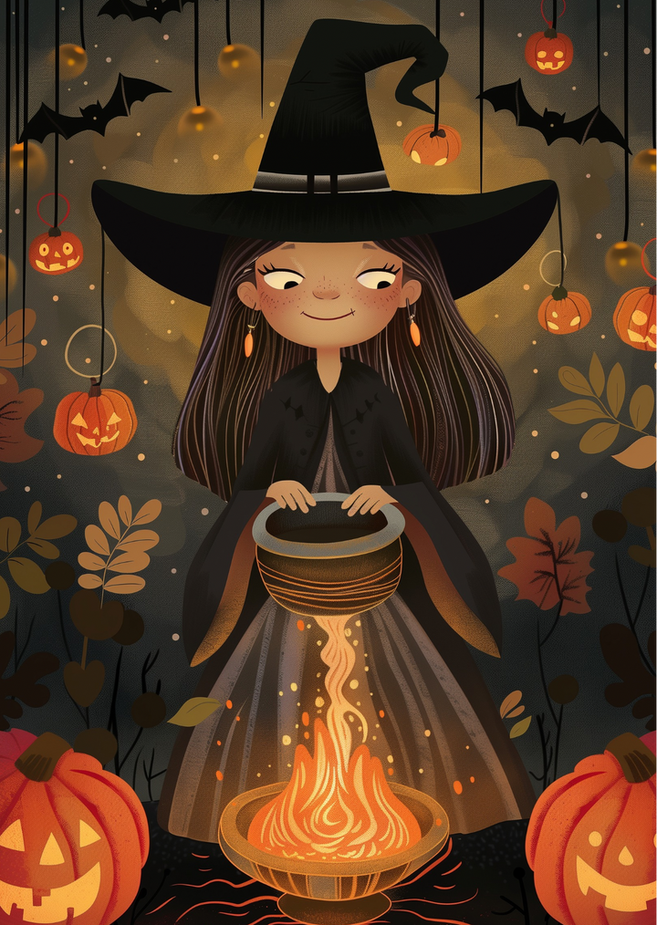 Sweet Halloween: Heks | Kaart Fripperies