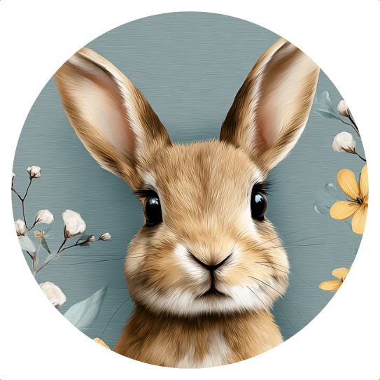 Easter Fun: Haas | Sluitstickers 10st.