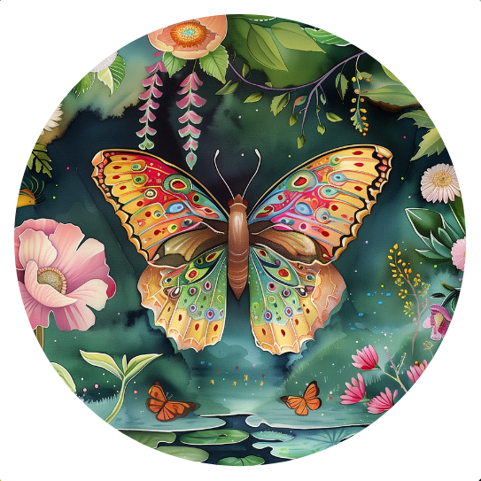 Chinese Garden: Vlinder | Sluitstickers 10st.