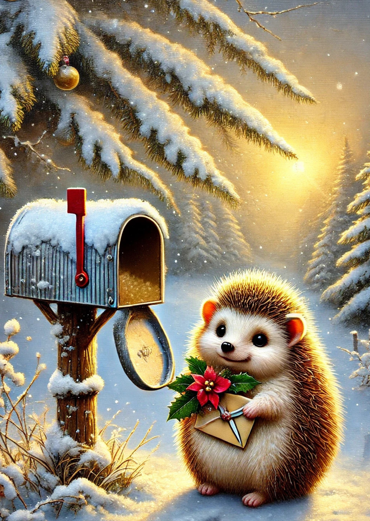 Winter Mail: Hedgehog | Kaart Fripperies