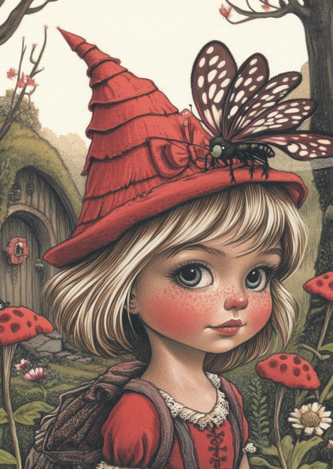 Whimsy Woodland: Red Hat and Butterfly Dreams | Kaart Fripperies