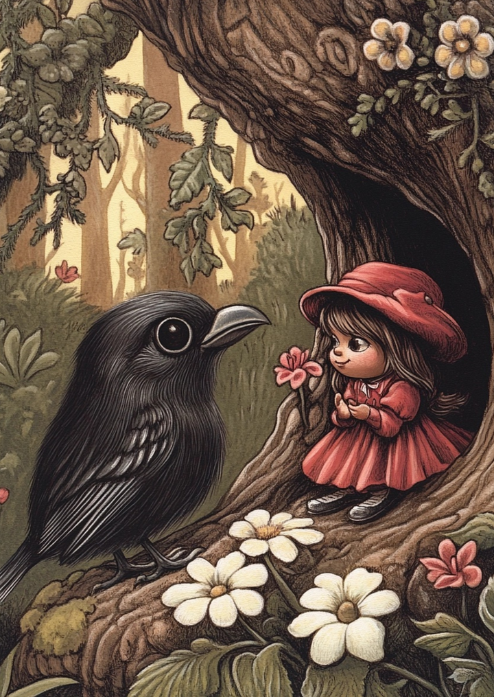 Whimsy Woodland: The Conversation in the Hollow Tree | Kaart Fripperies