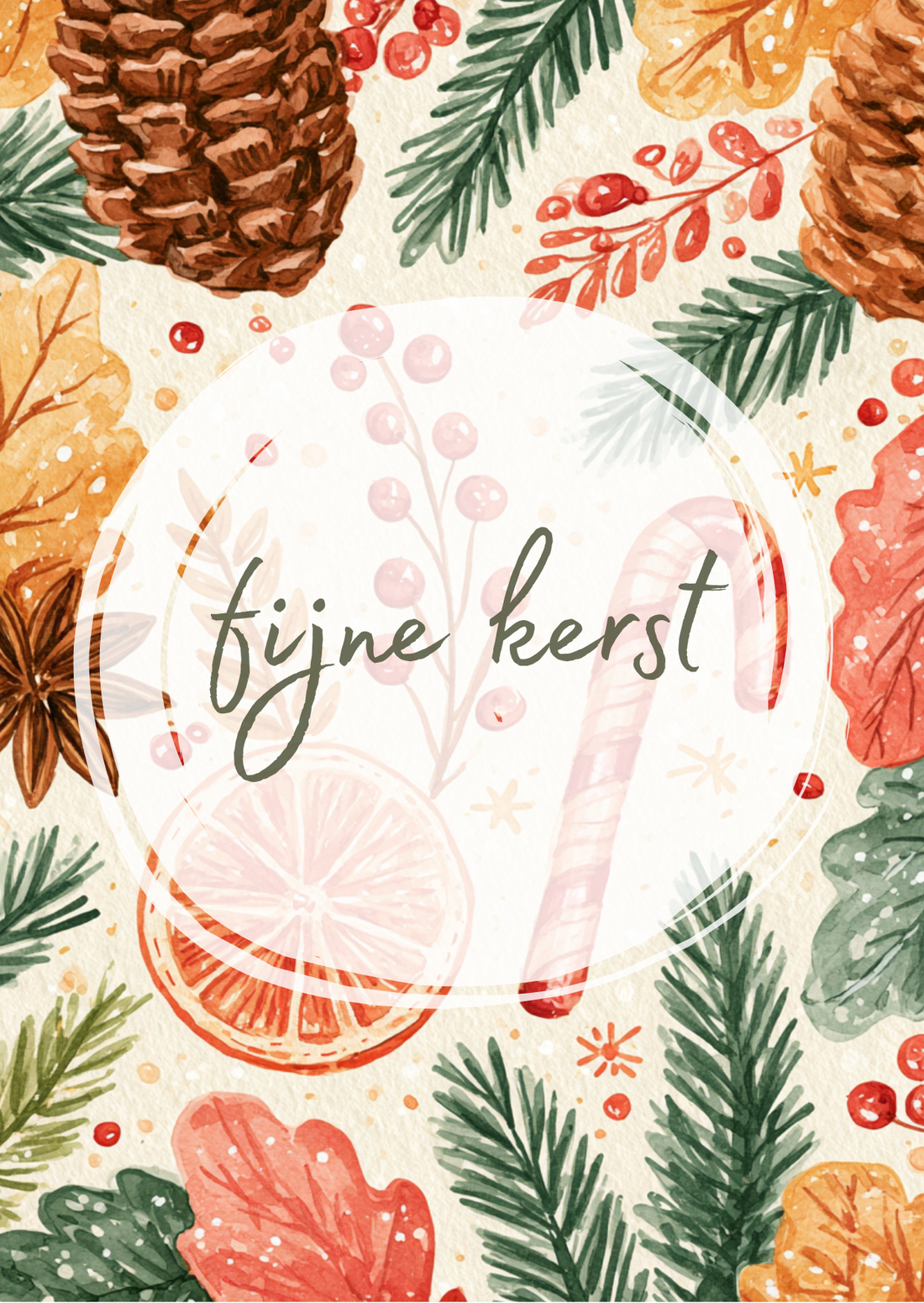 Fijne kerst | Kaart Fripperies