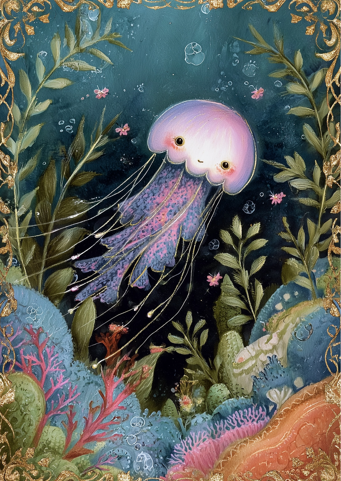 Enchanted Ocean: Jellyfish | Kaart Fripperies