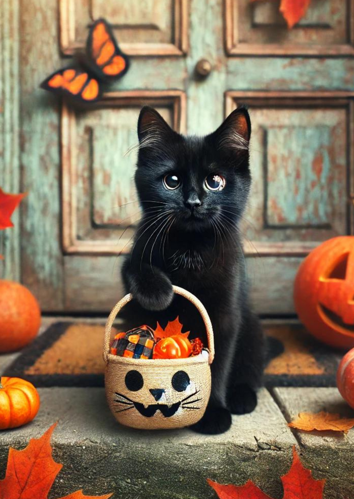 Black Cats: Trick or Treat | Kaart Fripperiest