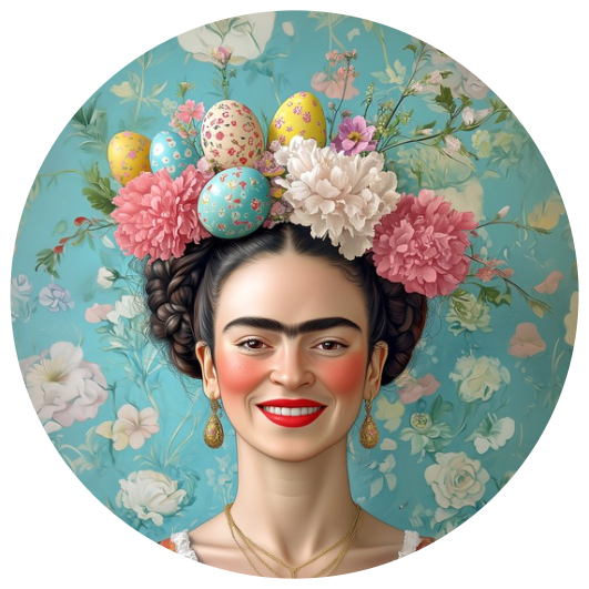 Frida Kahlo: Happy Easter | Sluitstickers 10st.