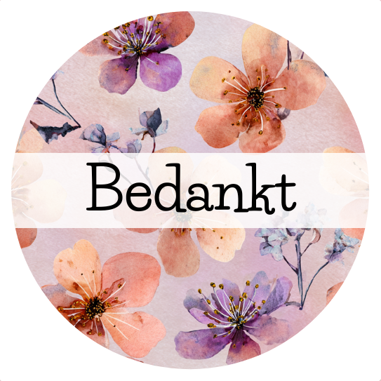 Bedankt | Sluitstickers 10st.