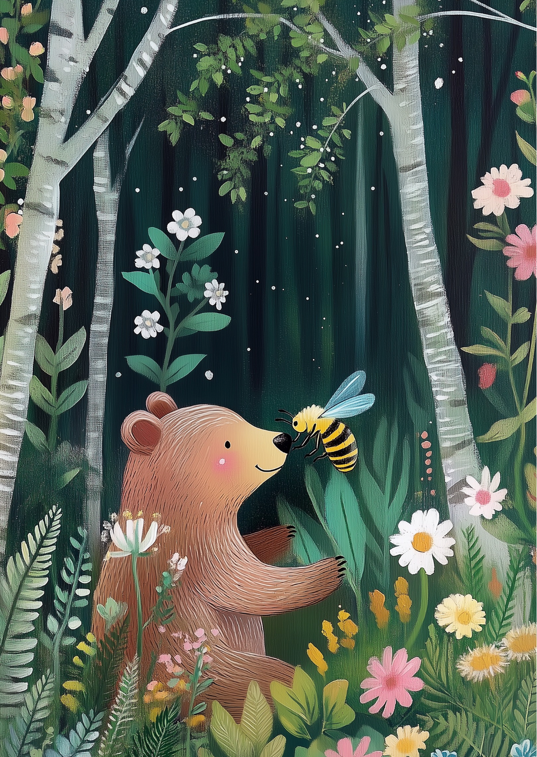 Forest Friends: Beer en Bij | Kaart Fripperies