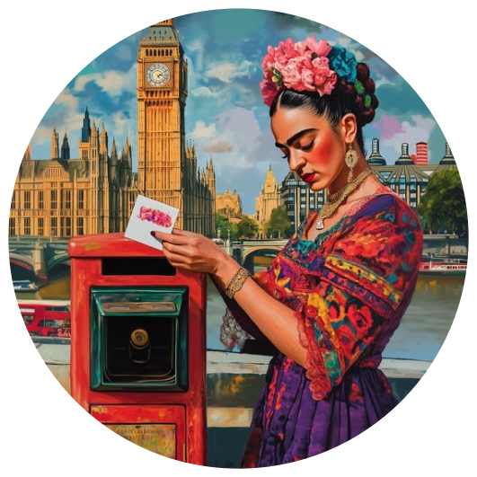 Frida Kahlo: Mailbox | Sluitstickers 10st.