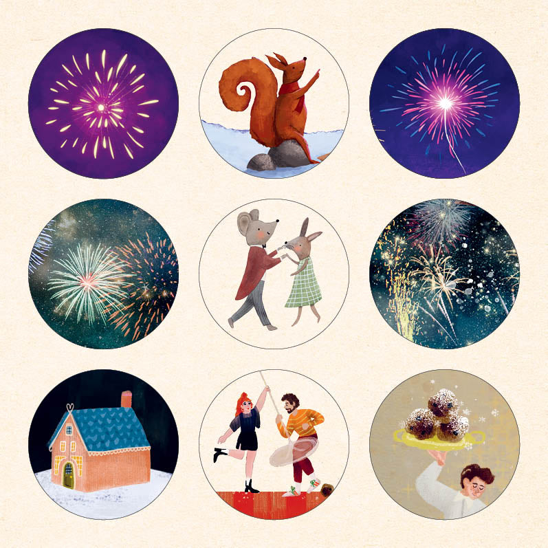 Kerstkaarten set: Nieuwjaarskaarten | Kaartenbundel Zintenz