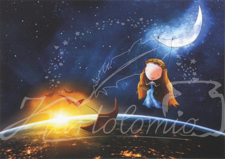 0023 - Space Mantas | Kaart Ila Illustrations