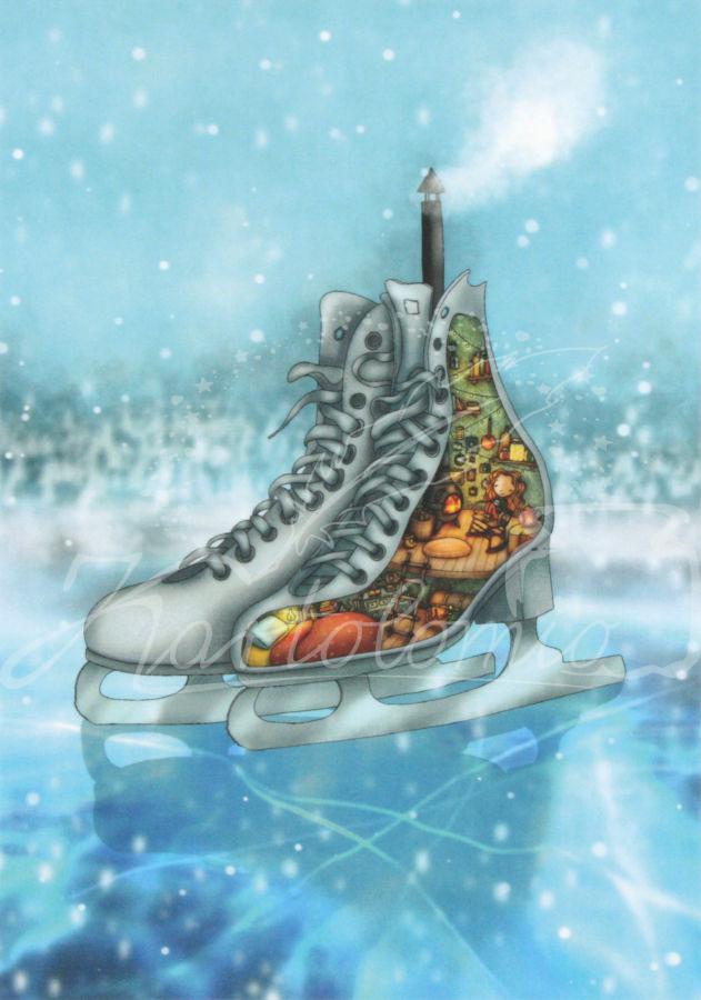 0030 - Winter Lake | Kaart Ila Illustrations