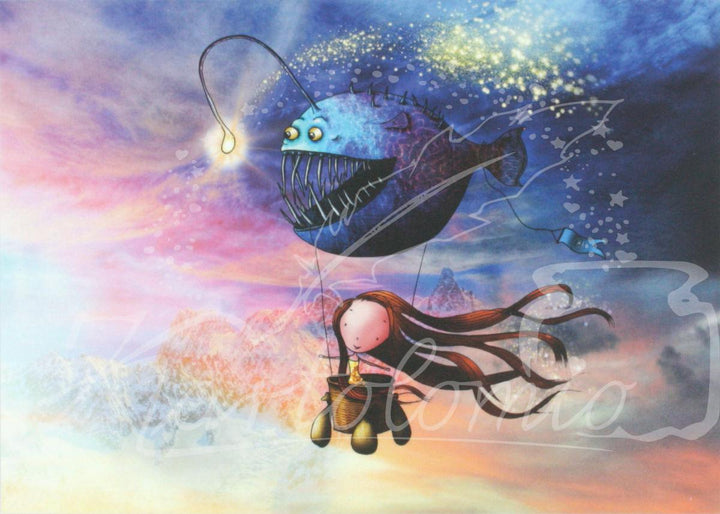 046 - Funky Lantern Fish | Kaart Ila Illustrations