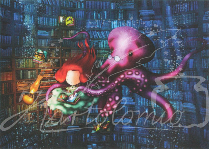 051 - Octopus Library | Kaart Ila Illustrations