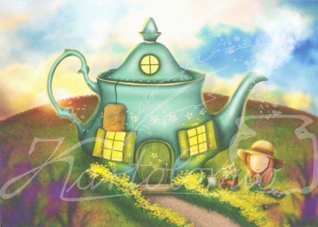 077 - Teapot Cottage | Kaart Ila Illustrations