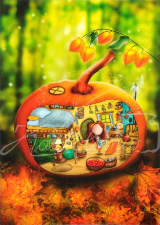 083 - Pumpkin Cottage | Kaart Ila Illustrations