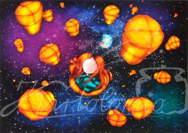 089 - Flying lanterns | Kaart Ila Illustrations