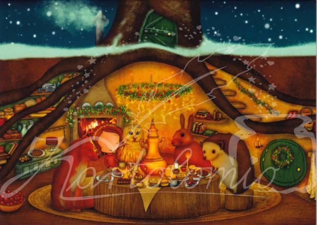 139 - Christmas Dinner | Kaart Ila Illustrations