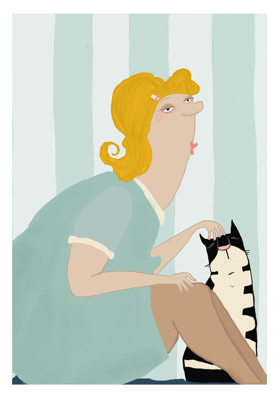 Katze blau | Kaart Kittiekat