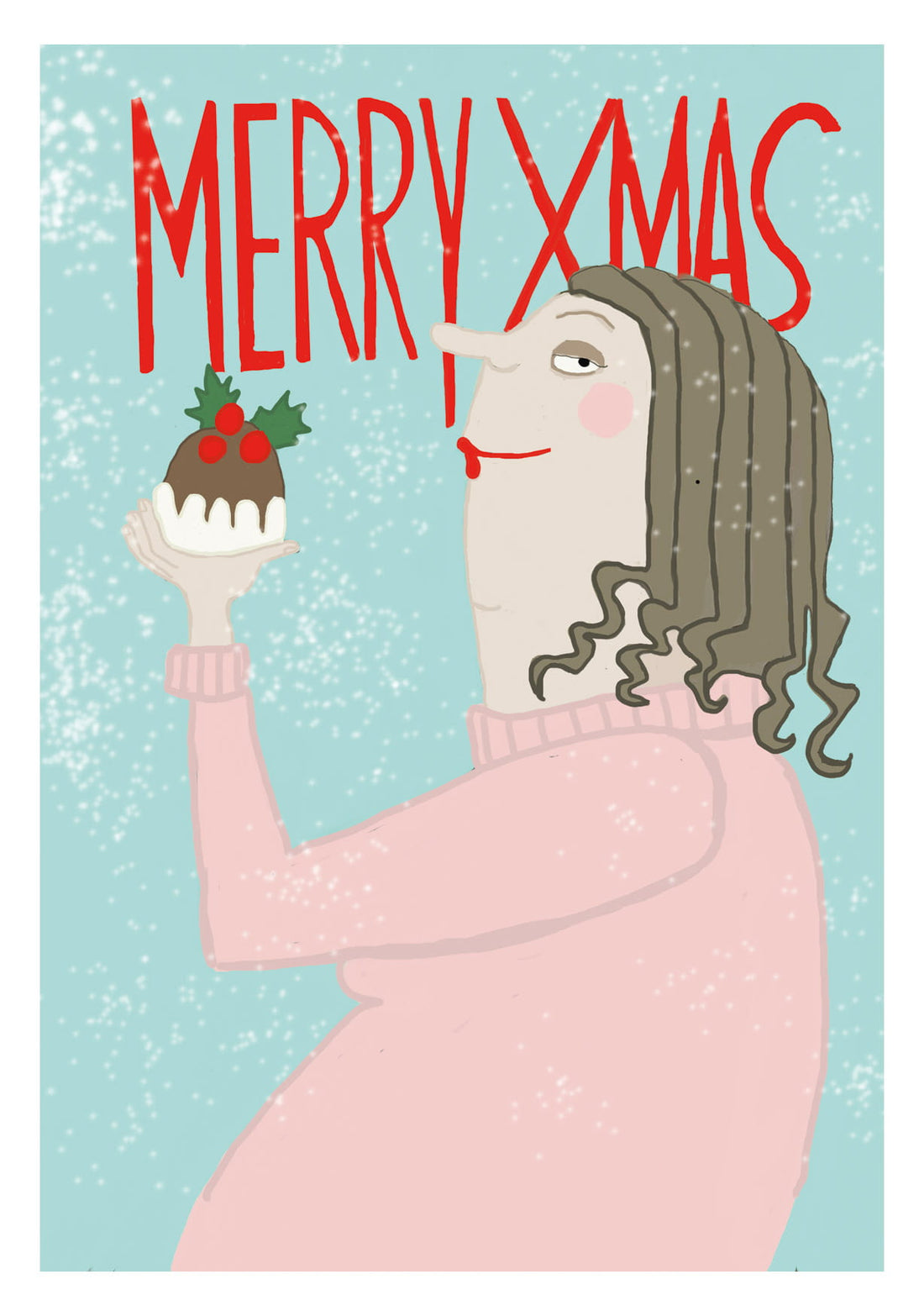 Rosa xmas | Kaart Kittiekat