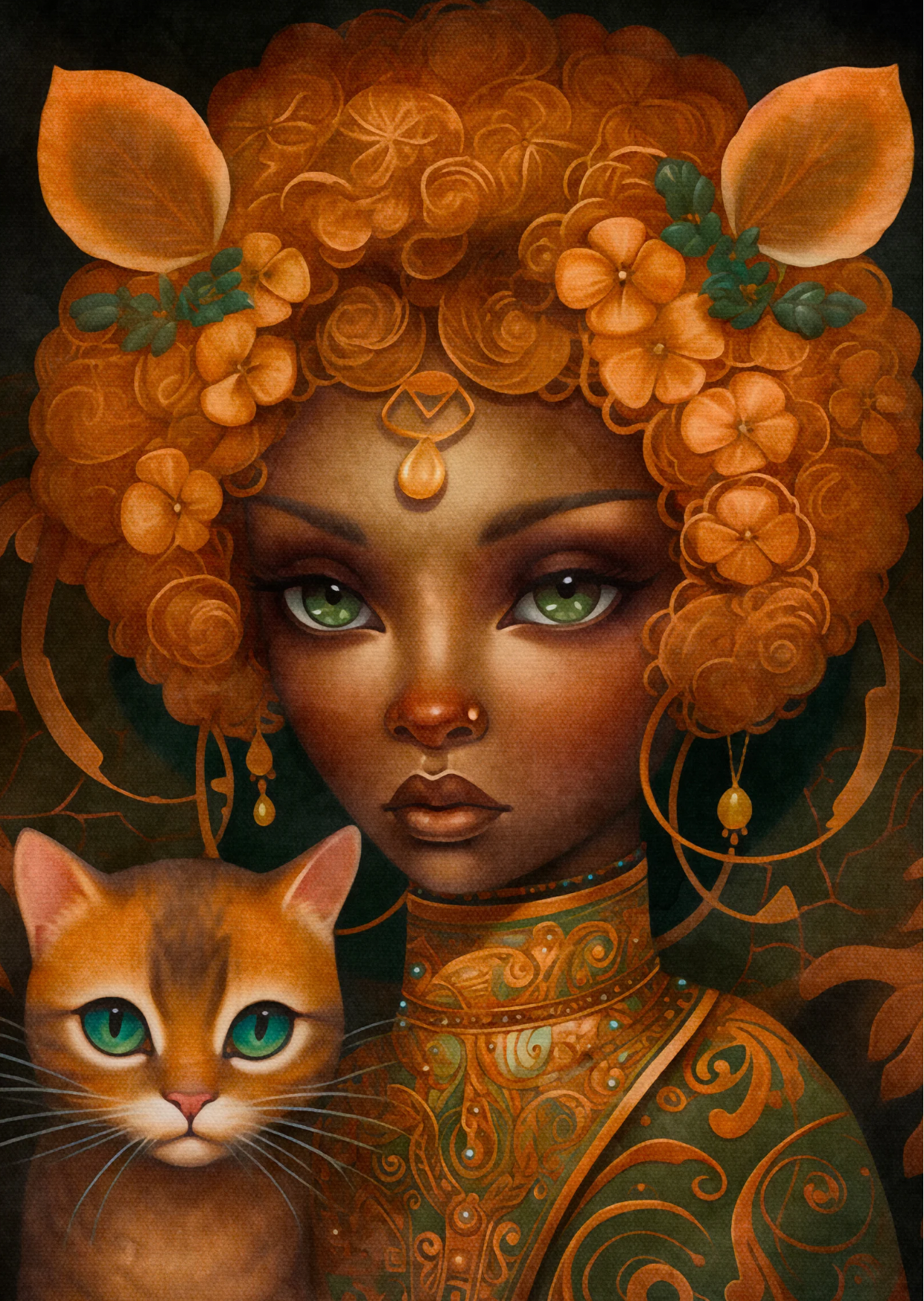 Catgirls: Powerfull Orange | Kaart Fripperies