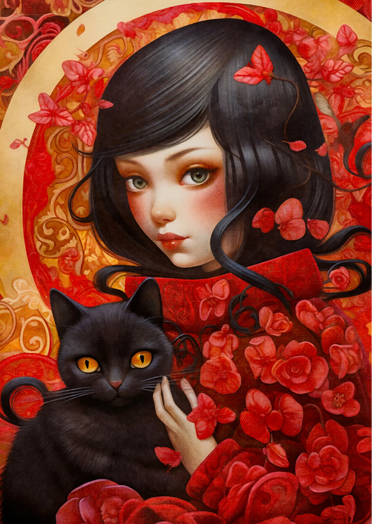 Catgirls: Rosy Red | Kaart Fripperies