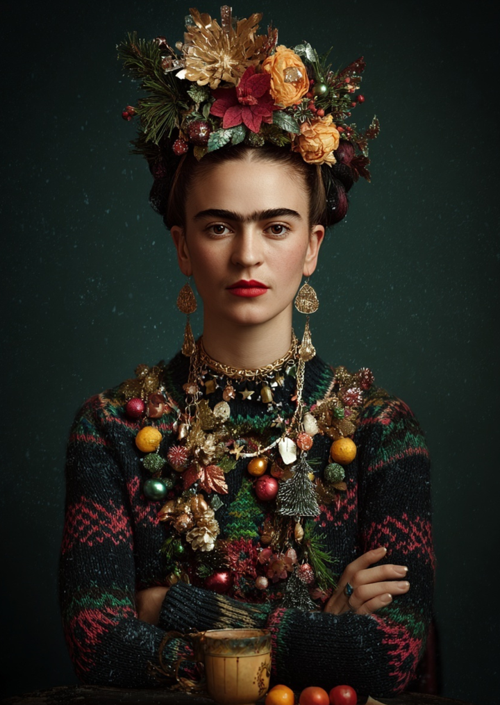 Frida Kahlo: Holly Season | Kaart Fripperies