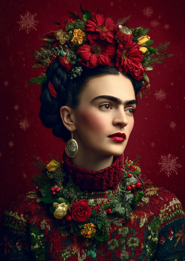 Frida Kahlo: Crimson Noël  | Kaart Fripperies