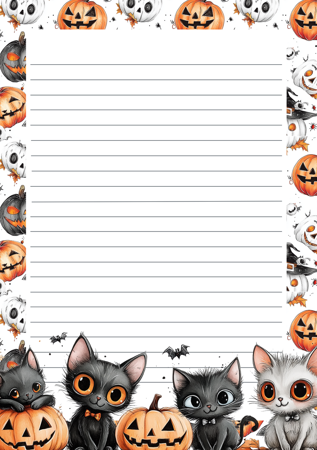 Halloween cats | Briefpapier Fripperies