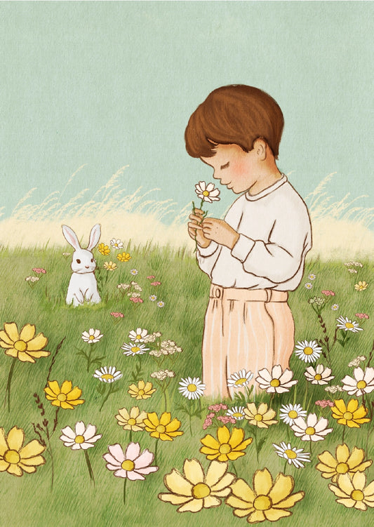 Flower field boy | Kaart Belle & Boo