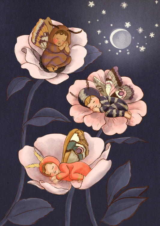 Moth babies | Kaart Belle & Boo