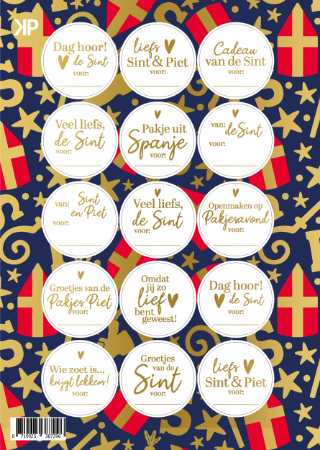 Sinterklaas luxe | Stickervel Sinterklaas 2025