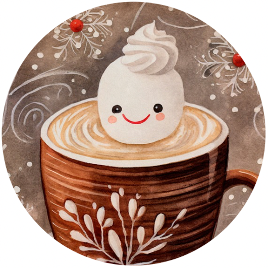 Christmas Time: Hot Chocolate | Sluitstickers 10st.