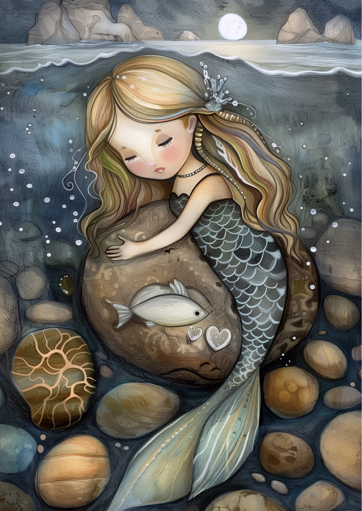 Mermaids: Moonlight | Kaart Fripperies