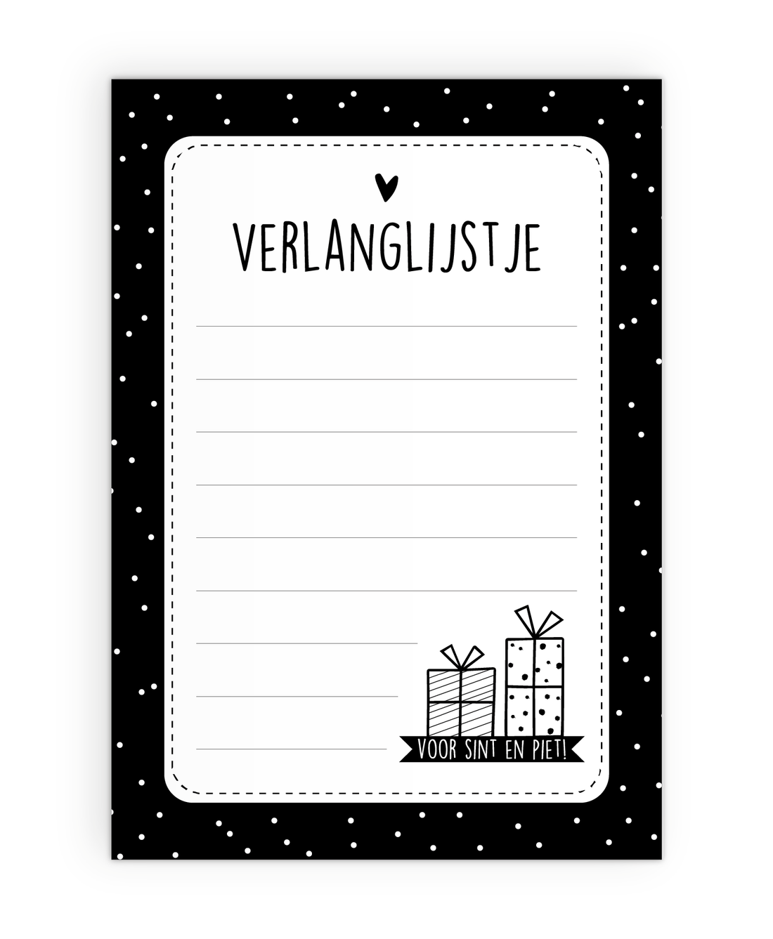 Verlanglijstje Sint & Piet | Notitieblok